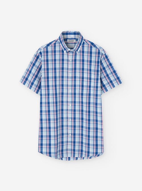 Chemise à Manches Courtes à Carreaux - Kiabi