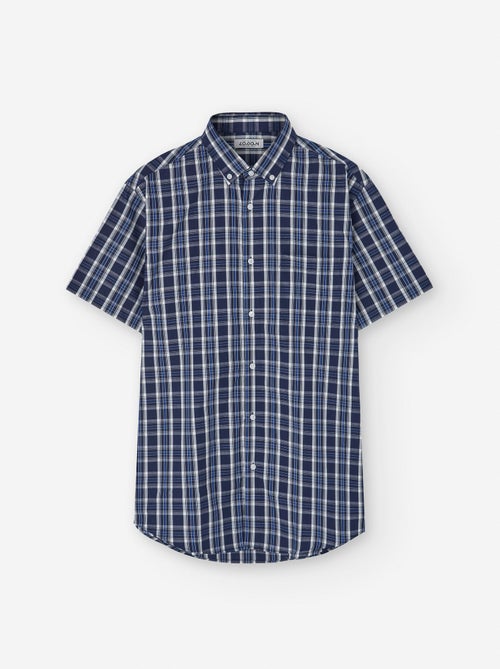 Chemise à Manches Courtes à Carreaux - Kiabi