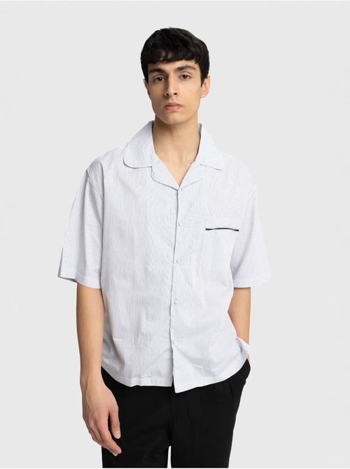 Chemise à manches courtes à fines rayures giesto - Kiabi