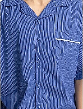 Chemise à manches courtes à fines rayures giesto