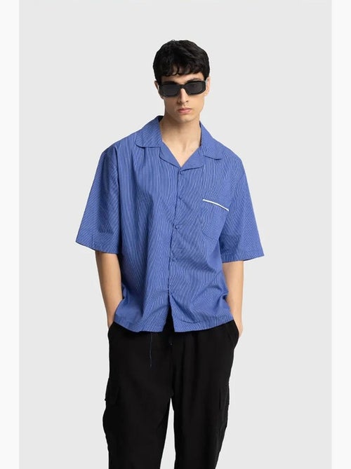 Chemise à manches courtes à fines rayures giesto - Kiabi