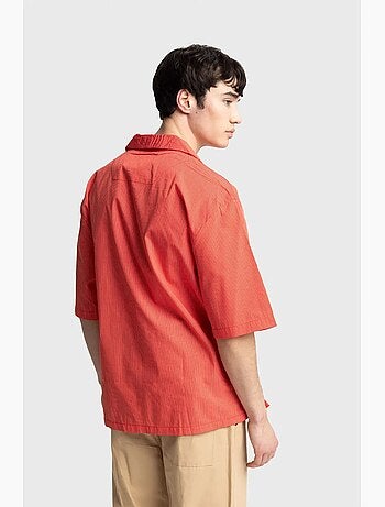 Chemise à manches courtes à fines rayures giesto