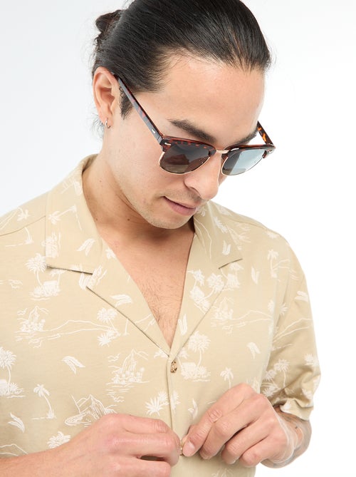 Chemise à manches courtes à motif - Kiabi