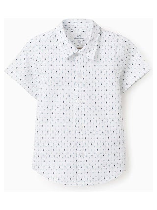 Chemise à Manches Courtes à Motif