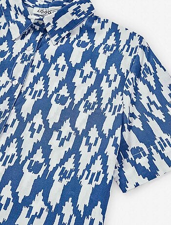 Chemise à Manches Courtes à Motif