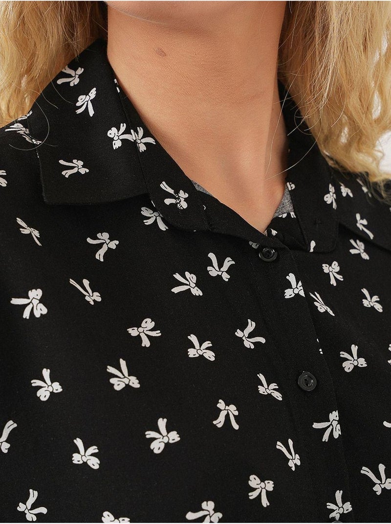 Chemise à manches courtes à motifs bdart Noir - Kiabi