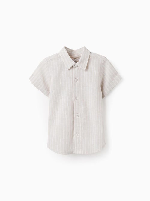 Chemise à Manches Courtes à Rayures - Kiabi