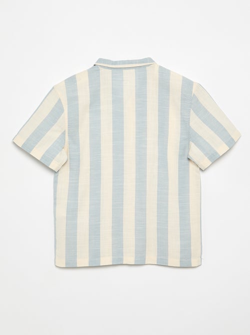 Chemise à manches courtes à rayures - Kiabi