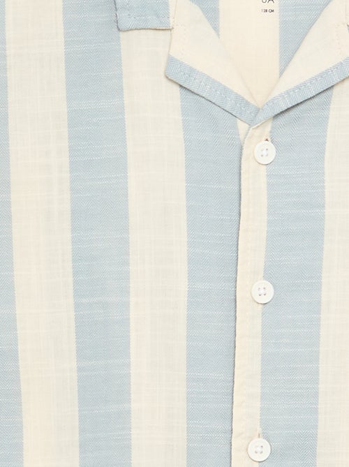 Chemise à manches courtes à rayures - Kiabi