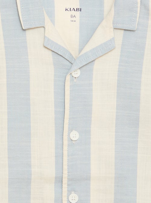 Chemise à manches courtes à rayures - Kiabi