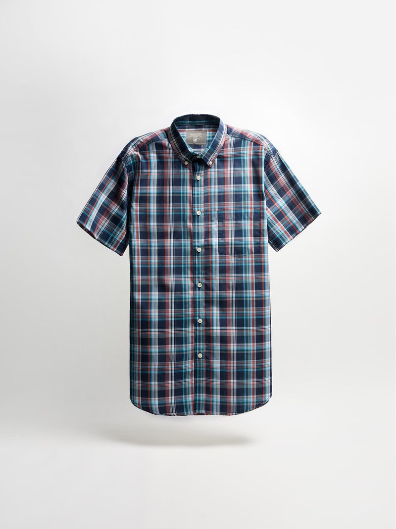 Chemise à manches courtes à rayures  MO Fashion Bleu - Kiabi