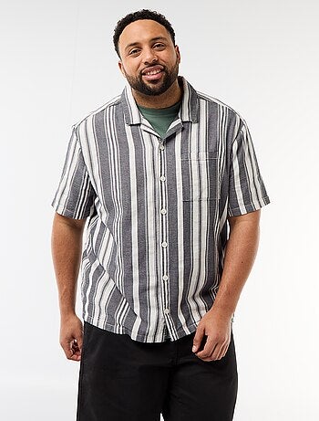 Chemise à manches courtes à rayures