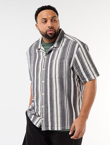 Chemise à manches courtes à rayures