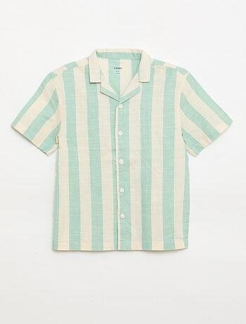 Chemise à manches courtes à rayures