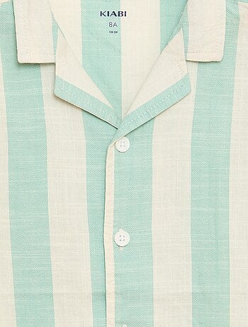 Chemise à manches courtes à rayures