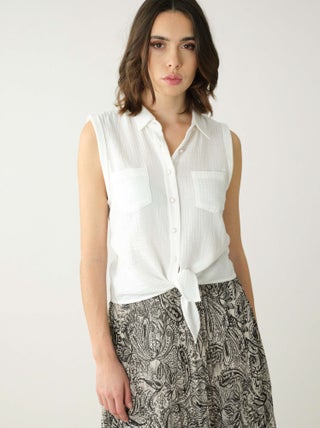 Chemise à manches courtes à revers pour femme 'Deeluxe'