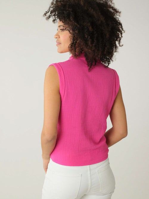 Chemise à manches courtes à revers pour femme 'Deeluxe' - Kiabi