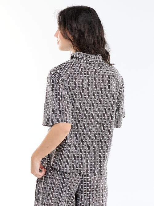Chemise à manches courtes avec broderies - Kiabi Chemise à manches courtes avec broderies - Kiabi