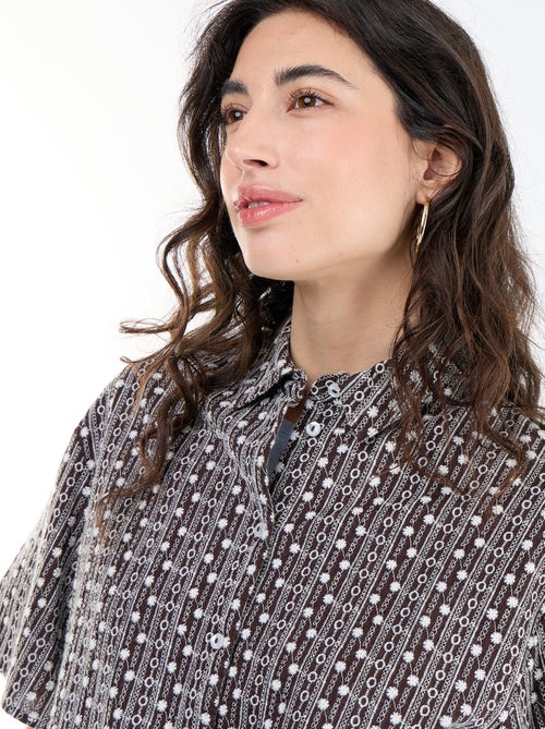 Chemise à manches courtes avec broderies - Kiabi Chemise à manches courtes avec broderies - Kiabi