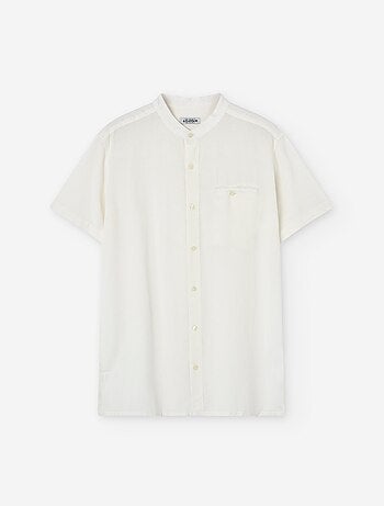 Chemise à Manches Courtes avec Col Mao