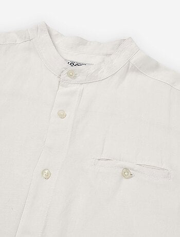 Chemise à Manches Courtes avec Col Mao