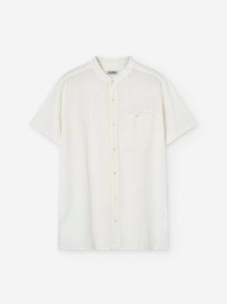 Chemise à Manches Courtes avec Col Mao