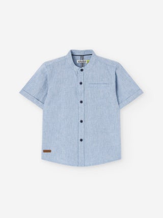 Chemise à Manches Courtes avec Col Mao