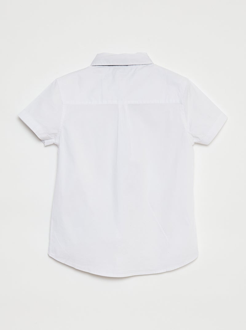 Chemise à manches courtes avec cravate BLANC - Kiabi