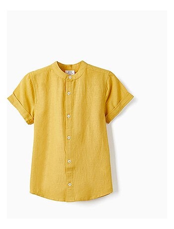 Salopette garçon chemise jaune Monchhichi Futagonomonchhichi