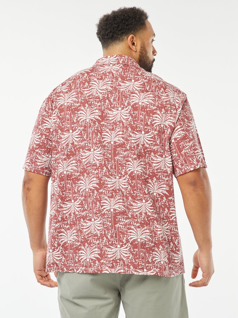 Chemise à manches courtes avec motif ROUGE - Kiabi