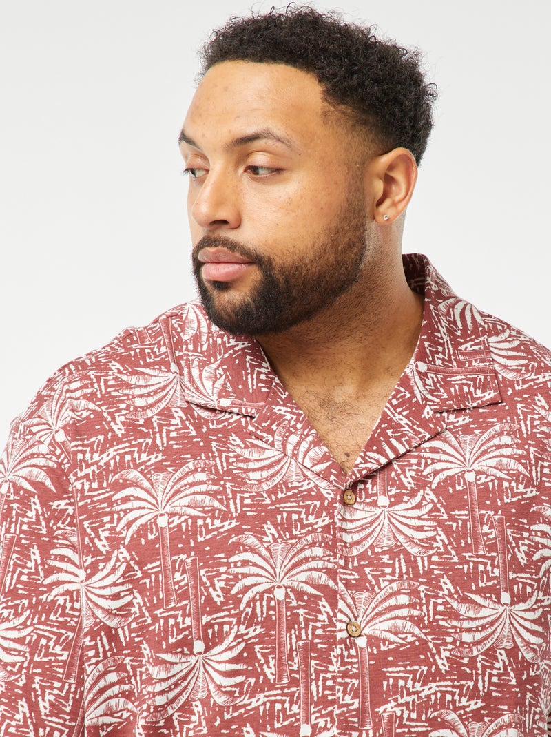 Chemise à manches courtes avec motif ROUGE - Kiabi