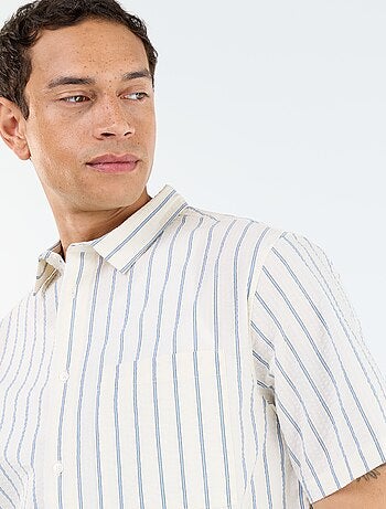 Chemise à manches courtes avec rayures