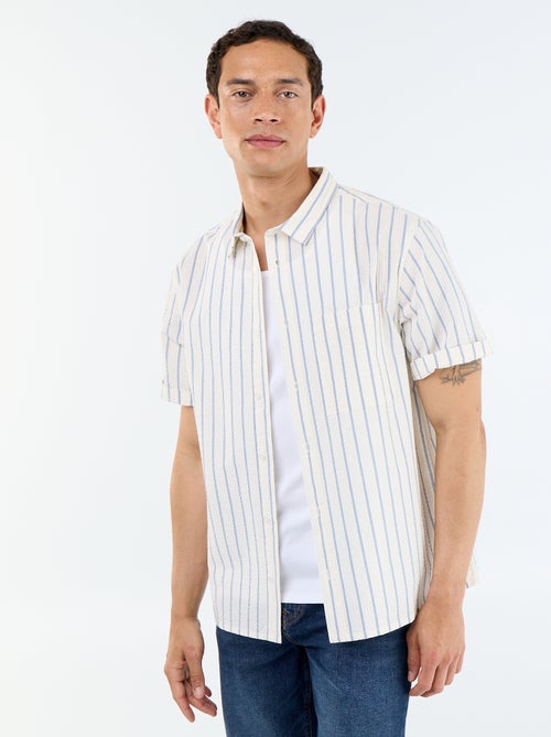 Chemise à manches courtes avec rayures - Kiabi Chemise à manches courtes avec rayures - Kiabi