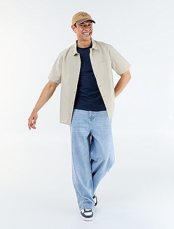 Chemise à manches courtes avec rayures