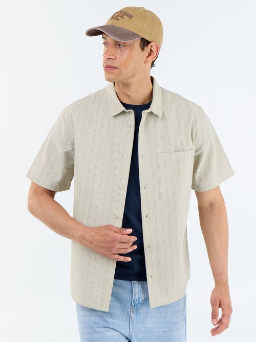 Chemise à manches courtes avec rayures - Kiabi Chemise à manches courtes avec rayures - Kiabi