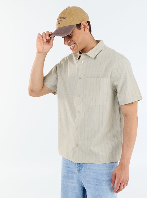 Chemise à manches courtes avec rayures - Kiabi Chemise à manches courtes avec rayures - Kiabi
