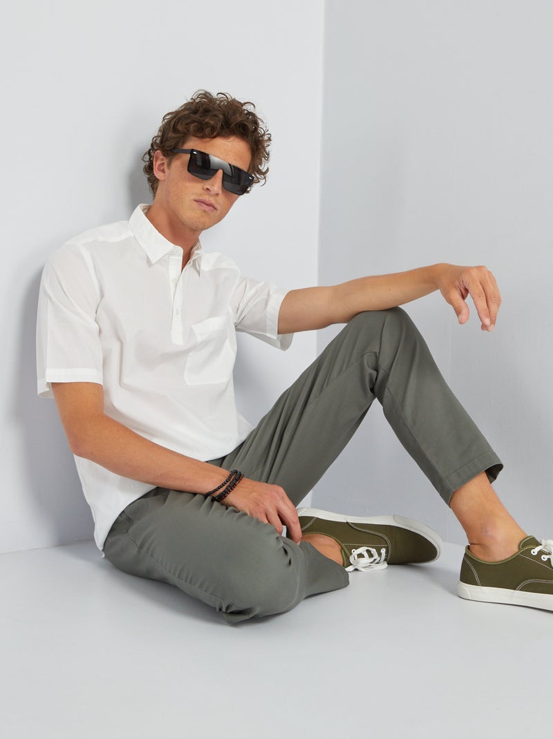 Chemise à manches courtes blanc - Kiabi