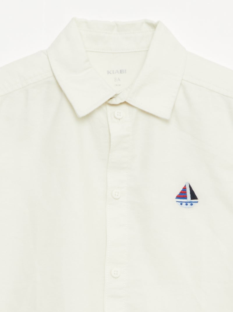 Chemise à manches courtes Blanc - Kiabi