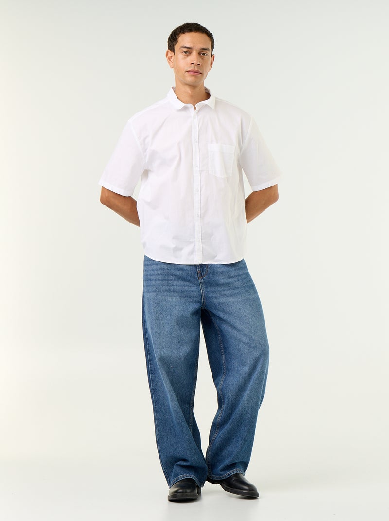 Chemise à manches courtes Blanc - Kiabi