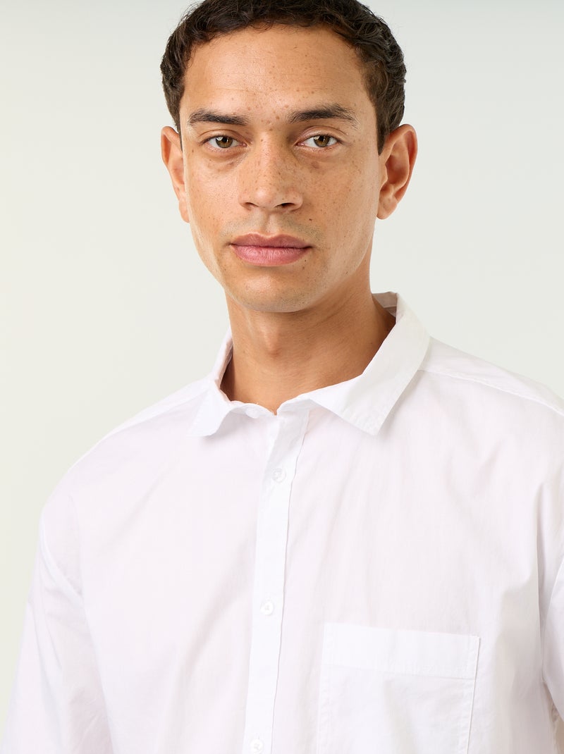 Chemise à manches courtes Blanc - Kiabi