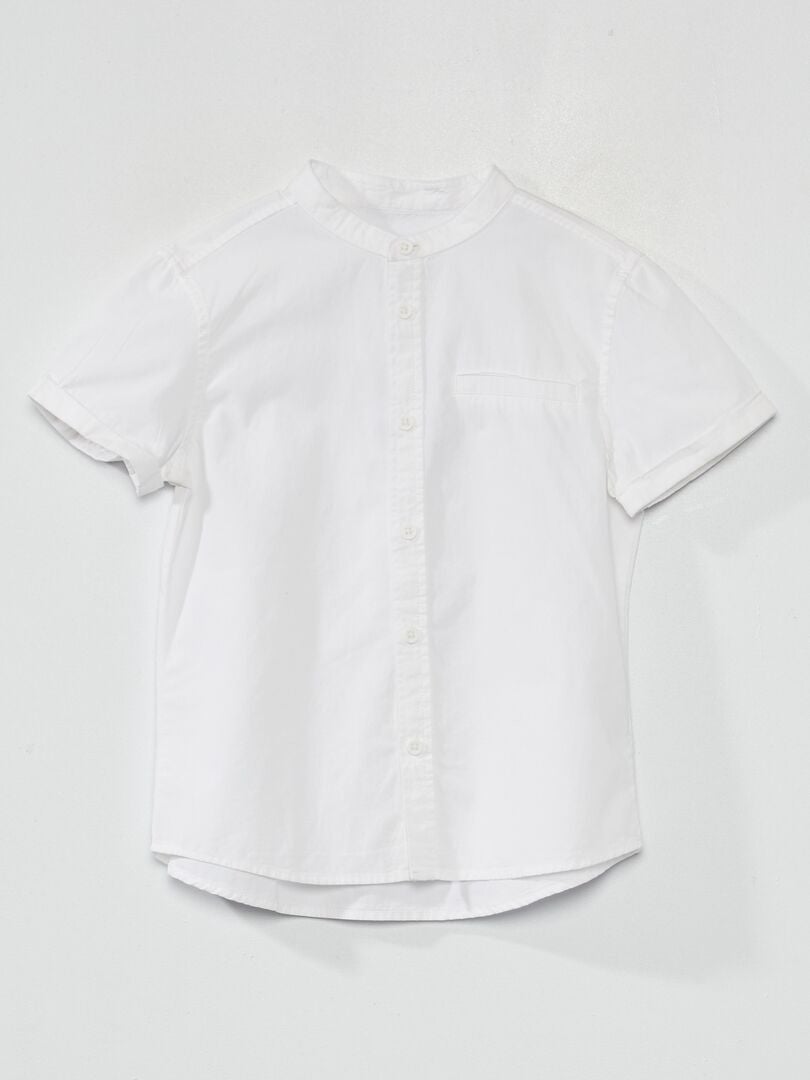 Chemise à manches courtes blanc - Kiabi