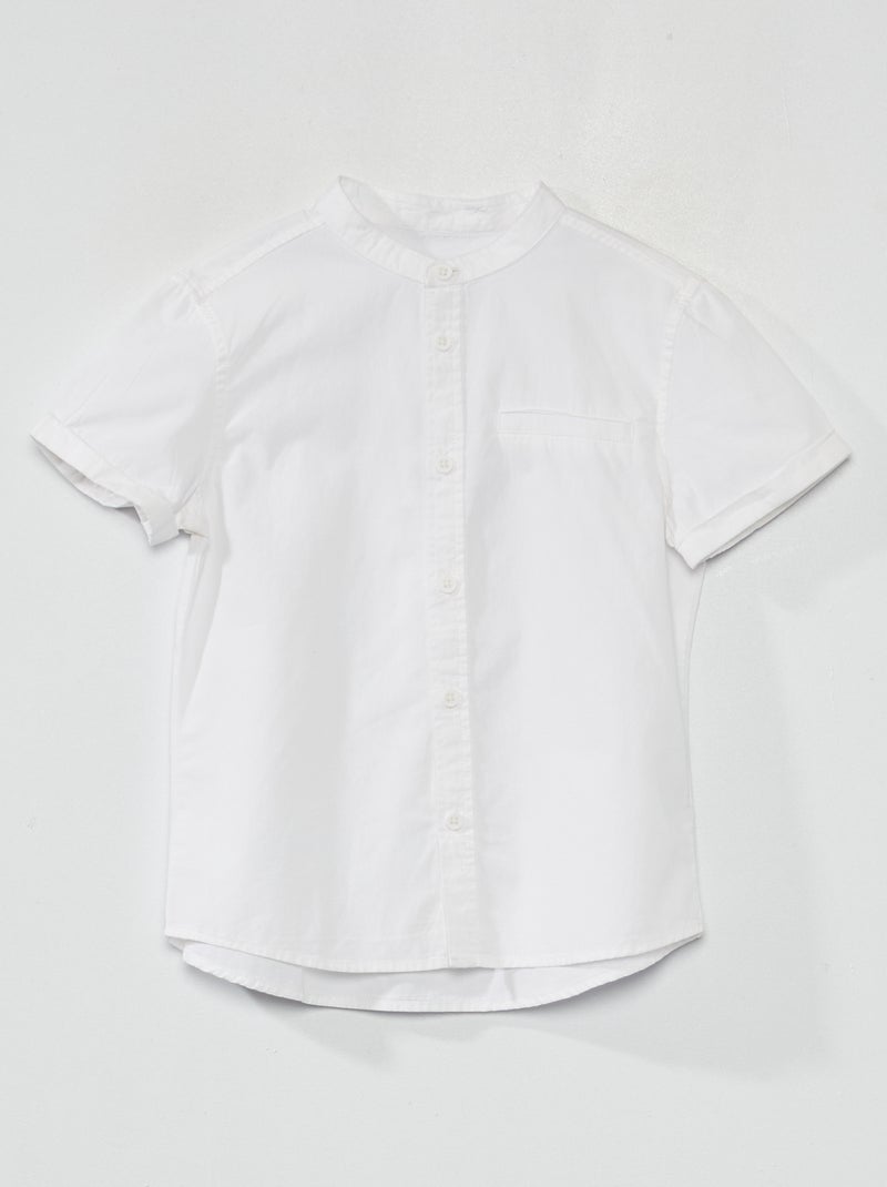 Chemise à manches courtes blanc - Kiabi
