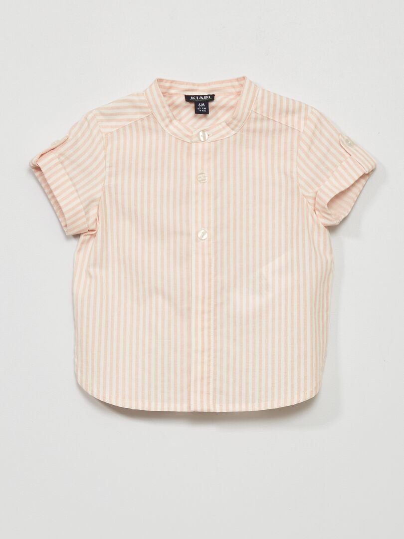 Chemise à manches courtes Blanc/rose - Kiabi