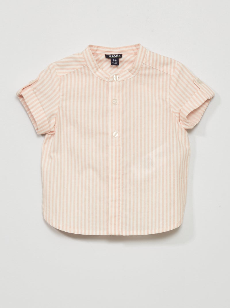 Chemise à manches courtes Blanc/rose - Kiabi