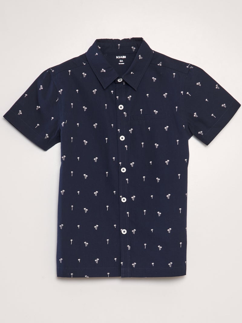 Chemise à manches courtes Bleu marine - Kiabi