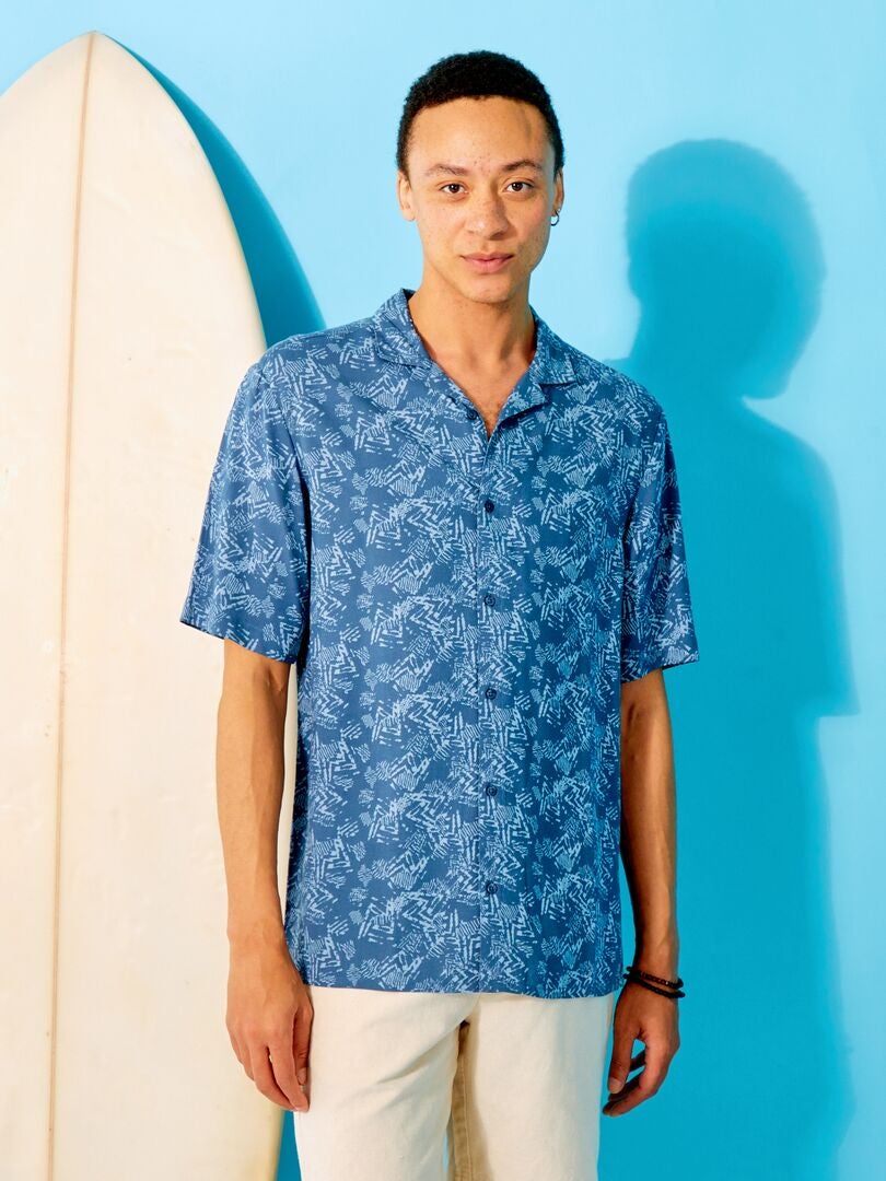 Chemise De Pêche Simms Manches Courtes, Bleue, Taille XL, Ultra Fonctionnelle Pour Homme
