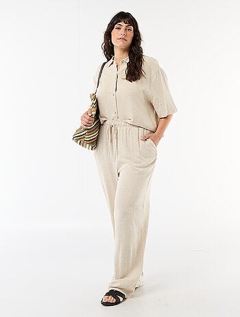 Chemise à manches courtes boutonnée