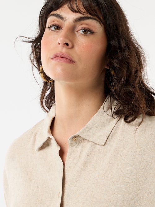 Chemise à manches courtes boutonnée - Kiabi
