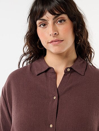 Chemise à manches courtes boutonnée
