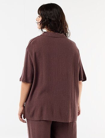 Chemise à manches courtes boutonnée